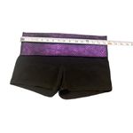 PINK - Victoria's Secret VS PINK Yoga‎ Shorts Foldover Black Purple Snake Animal Print Y2K Vtg Size M Photo 2