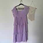 Lulus  Gala Ready Lavender Off The Shoulder Ruffle Midi Dress Photo 2