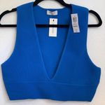 Babaton NWT  Carlotta Ribbed Crop Tank Top in Mazarine Blue Photo 1