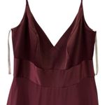 David's Bridal Wine Spaghetti Strap Bridesmaid Maxi Formal Dress Womens 10 Photo 3