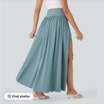 Halara Breezeful High Waisted 2-in-1 Flowy Quick Dry Maxi Skirt blue medium Photo 5