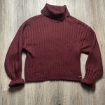 Elie Tahari Burgundy Turtleneck Sweater Photo 2