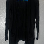 Pink republic  Women’s Black Open Front Cardigan Sweater with Pockets Size S Photo 0