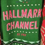 Hallmark ‎ Channel Womens #1 Fan Crewneck Ugly Christmas Sweater Medium Photo 2