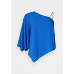 Michael Kors One Shoulder Chain Detail Top Grecian Blue Plus Size 0X Photo 2