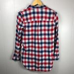 Madewell  Red White & Blue Ex-boyfriend Emmett Check Pattern Button Shirt-XS Photo 8