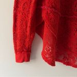 Free People Not Cold in This Top Orange Lace Women's long sleeve soft stretch XS Photo 7