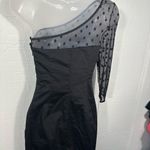Bardot  Black One Shoulder Sheer Bodice  Dress Size 4 NWOT Photo 7