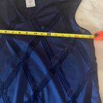 Alexa & Stella Women’s Plus Size 1X Blue Sleeveless Swim Cover Up Pullover Photo 4