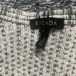 Escada Harbor Blue Tweed Fringe Knit Sweater Blazer Jacket Size US Small Photo 8