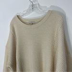 7 For All Mankind  Wool Blend Cream Knit Balloon Sleeve Sweater Size Small Photo 1