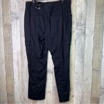 INC International Concepts Size 10 Ankle High Rise Black Cargo Pants W/T… Photo 1