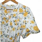 Joie  Tiered Puff Sleeve Floral Yellow and White Dress with Belt 8 Photo 2