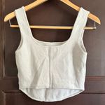 House of Harlow 1960 | Knit Square Neck Corset Style Crop Tank | Size Small Photo 3