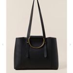 Vegan Leather Pearl Jillian Mini Tote Bag Black Photo 2