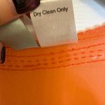 Itsu Silk Bright Orange Embellished Coastal Vacation Resortwear Blouse Top L Size 8 Photo 4