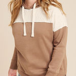 Maurice's Colorblock Mixed Media Hoodie Photo 0