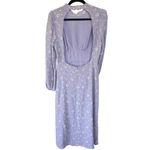 Forever 21 Lilac Lavender Ditsy Floral High Neck Victorian Open Back Boho Empire Maxi Dress Photo 3