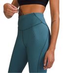 Lululemon Base Pace High-Rise Tight 25" Two-Tone Ribbed Green Jasper/Blue Photo 1
