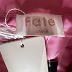NWT Fate PINK FAUX LEATHER WRAP‎ DRESS Large Photo 2