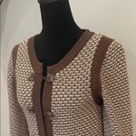 Chemistry Brown Patterned Women's cardigan Sweater  brand medium Photo 1
