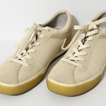 Rothy's The Lace Up Sneakers in Biscuit Oatmeal Women's Size 8.5 Casual Comfort Tan Photo 0