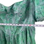 Bardot  Kiah Puff Sleeve Green Floral Corset Mini Dress Size 12 Photo 13