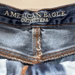 American Eagle Medium Blue Denim Cutoff Raw Hem Mom Short Size 2 Photo 2