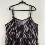 Torrid  Women Black & White Pattern Midi Super Soft Tiered Dress Size 6 Photo 2