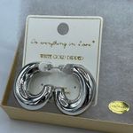 Do Everything In Love NWT 14K GP “ “ big puffy hoops Photo 3