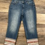 Chico's so slimming girlfriend slim leg crop medium wash jeans women's 8P NWOT Photo 0