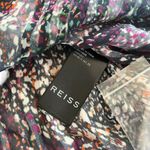 Reiss  Darcey High Neck Pleated Metallic Long Sleeve Evening Blouse Size 4 Photo 8