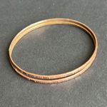 Women’s vintage dainty set of 2 rose gold‎ tone bangle bracelets one size Gold Photo 5