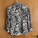 Alex Evenings  Blazer Womens‎ Small Silver Black Tie Closure Photo 3