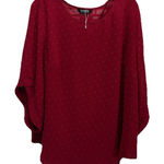 Bloomchic Red Chiffon Textured 3/4 Bell Sleeve Blouse Size 18 Photo 0