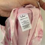 Lulus NWT Lulu’s Ideal Poise Blush Floral Chiffon Backless Tie-Front Midi Dress Photo 8