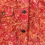 Analogy button up embroidered blazer top women’s fits size large Yellow Photo 2