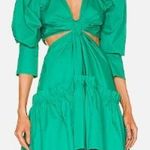 A.L.C. Alexa Long Sleeve Cutout Ruffle Tiered Pleated Cotton-Poplin Mini Dress 00 Photo 0