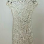 Lulus Lulu’s White Lace Detailed Midi Dress Bodycon Size Medium bridal Prom Photo 0