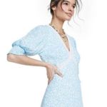 RIXO x Target floral puff sleeve dress size 14 Blue Photo 4