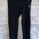 Adidas capri black legging work out yoga pants Womens Small Wide waist band logo Photo 0