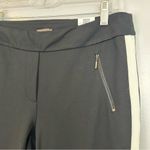 J. McLaughlin NWT  Larkin Black/White Stipe Tuxedo Pull On Pants Size 10 Photo 4