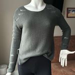 Rubbish Slate Green Distressed Long Sleeve Photo 0