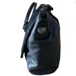 Elliott Lucca Black Leather faux calf hair crocodile print half chain Bag Photo 1