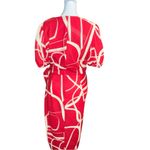 London Times  Red Patterned Dress. New Photo 5