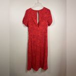 Free People Looking for Love MIDI Dress Flame Combo V-Neck Size 6 Photo 3