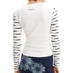 Desigual  Patchwork Floral Long‎ Sleeve T-shirt Size L Photo 3