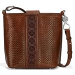 Brighton  Brown Ferrara elliette Embossed Leather Bucket Bag Photo 0