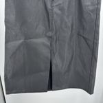 a.n.a  Black High-Rise coated denim Midi Skirt casual modest 12 fall neutral Photo 6