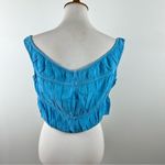 American Eagle NWT Blue Smocked Crop Top Size Large Beach Vacation Fun Photo 2